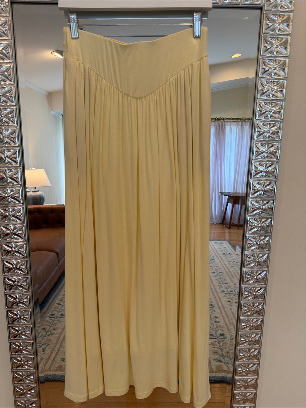 OGL Soft Yellow Maxi Dress with Gathered Waist 💛
